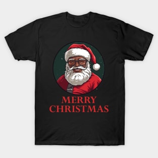 Black Santa Claus, Black Santa, Black Christmas T-Shirt